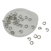 Metal Iron Jump Rings 4x0.7mm Round Bright Silver Color (625+ Pieces, 25 GMs Wt) For Jewellery Making Crafts